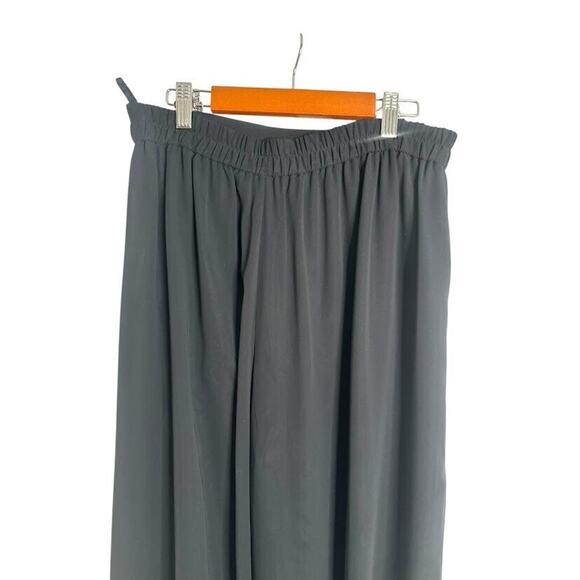 Adrianna Papell Evening Essentials Size 8 Black Palazzo Chiffon Pants Formal - Picture 4 of 8